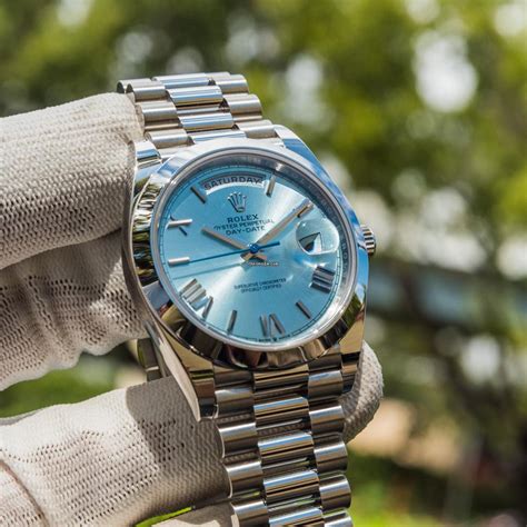 rolex platinum ice blue day date price|Rolex platinum day date price.